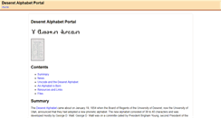 Desktop Screenshot of deseretalphabet.org